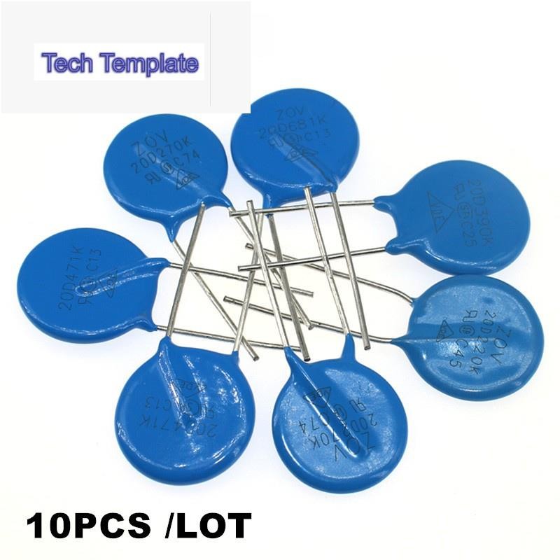 5pcs 20mm Varistor 20D680K 20D101K 20D201K 20D241K 20D391K 20D471K 20D511K 20D561K 20D621K 20D681K 2