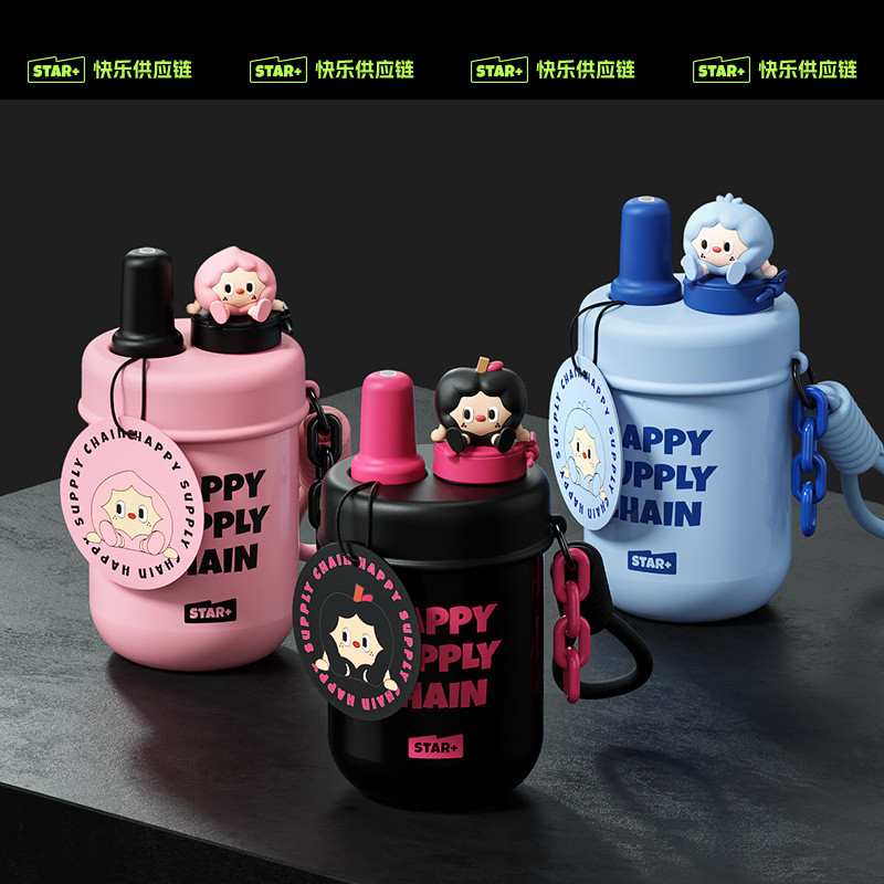 【Follow us】STAR+ Tumbler แบบพกพา STRAW cup 316 สแตนเลส 400ML ถ้วยเก็บอุณหภูมิ