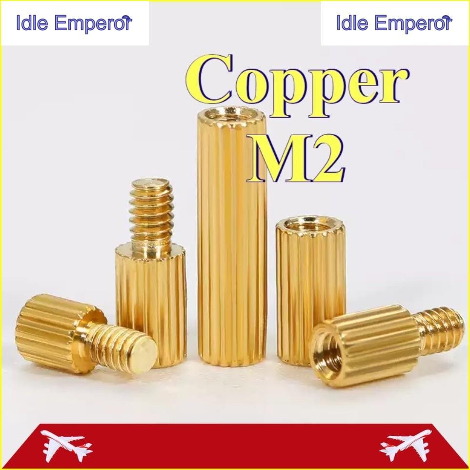 M2 double pass ทองแดงคอลัมน์รอบ knurled การตรวจสอบคอลัมน์สนับสนุนหัวเดียวทองแดงคอลัมน์กล้องรักษาความ