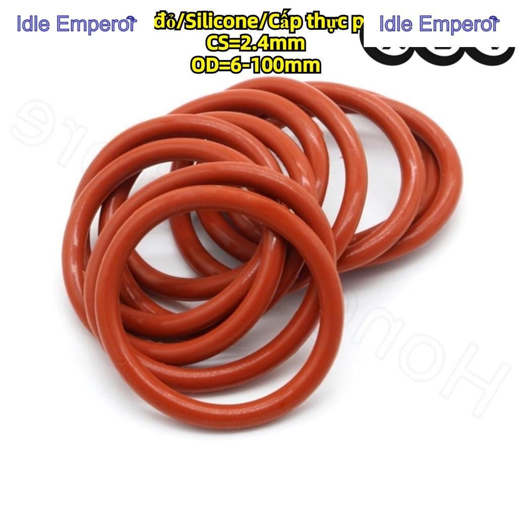 [FTH1] CS2.4mm * OD7-70mm โอริง ORing O-ring ยางโอริง VMQ / ปะเก็นโอริงซิลิโคน โอริง สีแดง