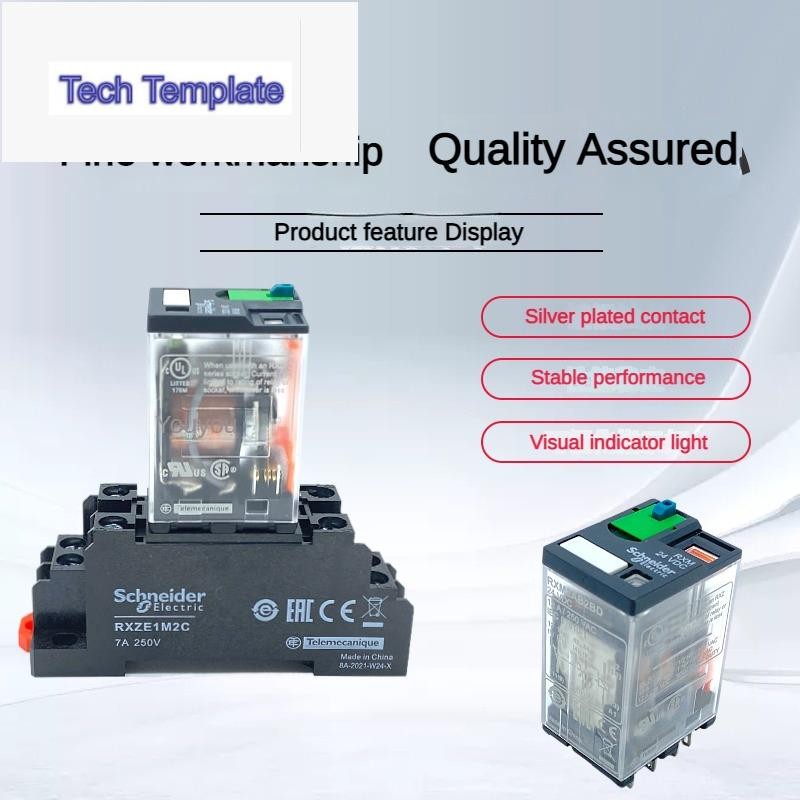 Schneider รีเลย์ระดับกลาง RXM4LB2BD RXM2LB2BD RXM4AB2P7 B2B7 JD F7 ส่วนประกอบอิเล็กทรอนิกส์