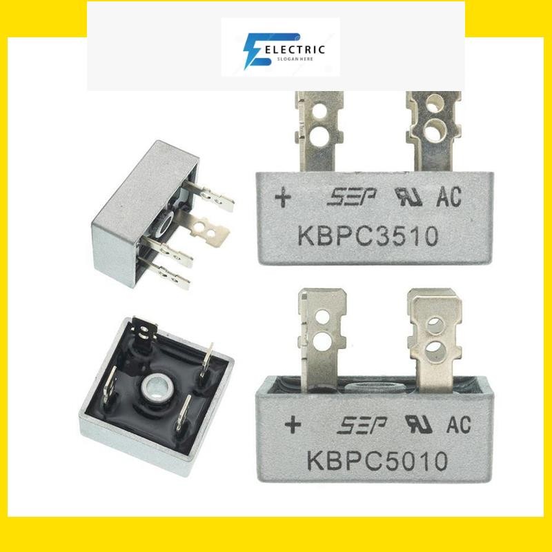 Kbpc1510 KBPC2510 KBPC3510 kbpc5010 15A 25A 35A 50A 1000V ไดโอดสะพาน Rectifier kbpc5010