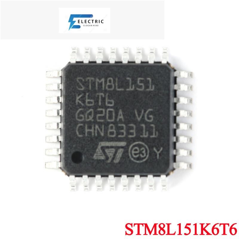 5 ชิ้น/1 ชิ้น STM8L151K6T6 STM8L151 STM8 LQFP-32 16MHz 32KB แฟลช 8 บิต Microcontroller MCU EEPROM 1K