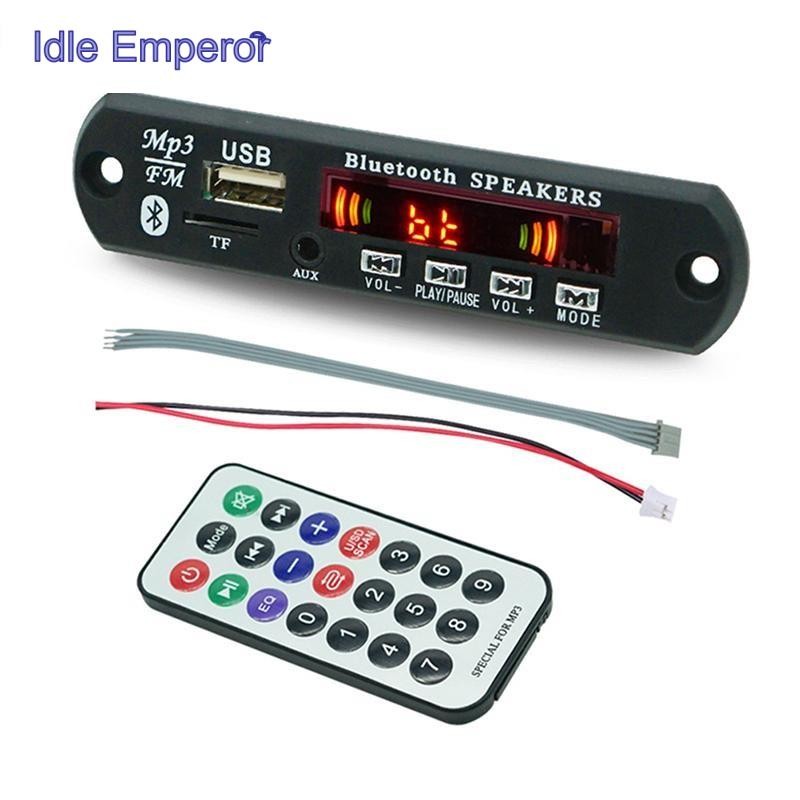 TAR ไร้สาย 5.0 9 V-12 V MP3 WMA ถอดรหัสบอร์ดเครื่องเสียงรถยนต์ USB TF วิทยุ FM โมดูลหน้าจอสี MP3 เคร