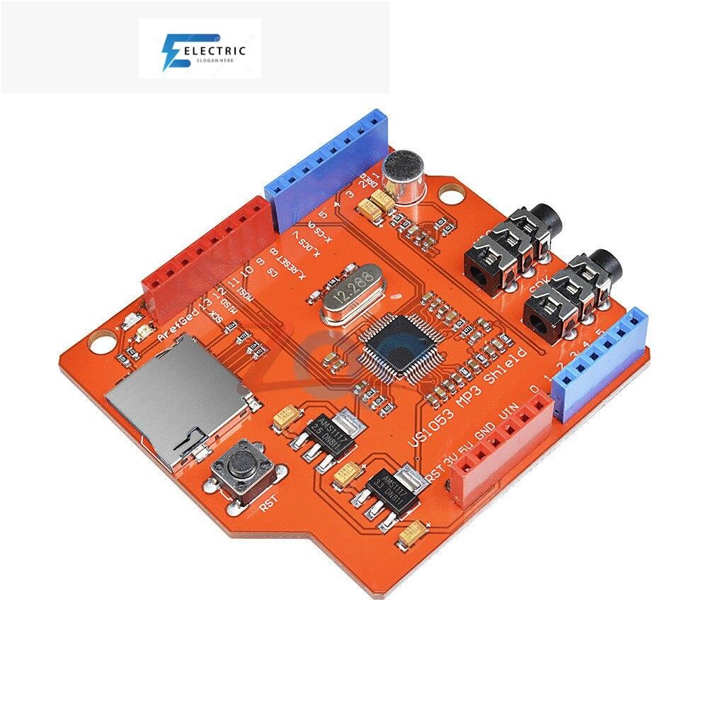 Vs1053 VS1053B บอร์ดโมดูลถอดรหัสเครื่องเล่น MP3 เสียงสเตอริโอ พร้อมช่องใส่การ์ด TF สําหรับ Arduino R