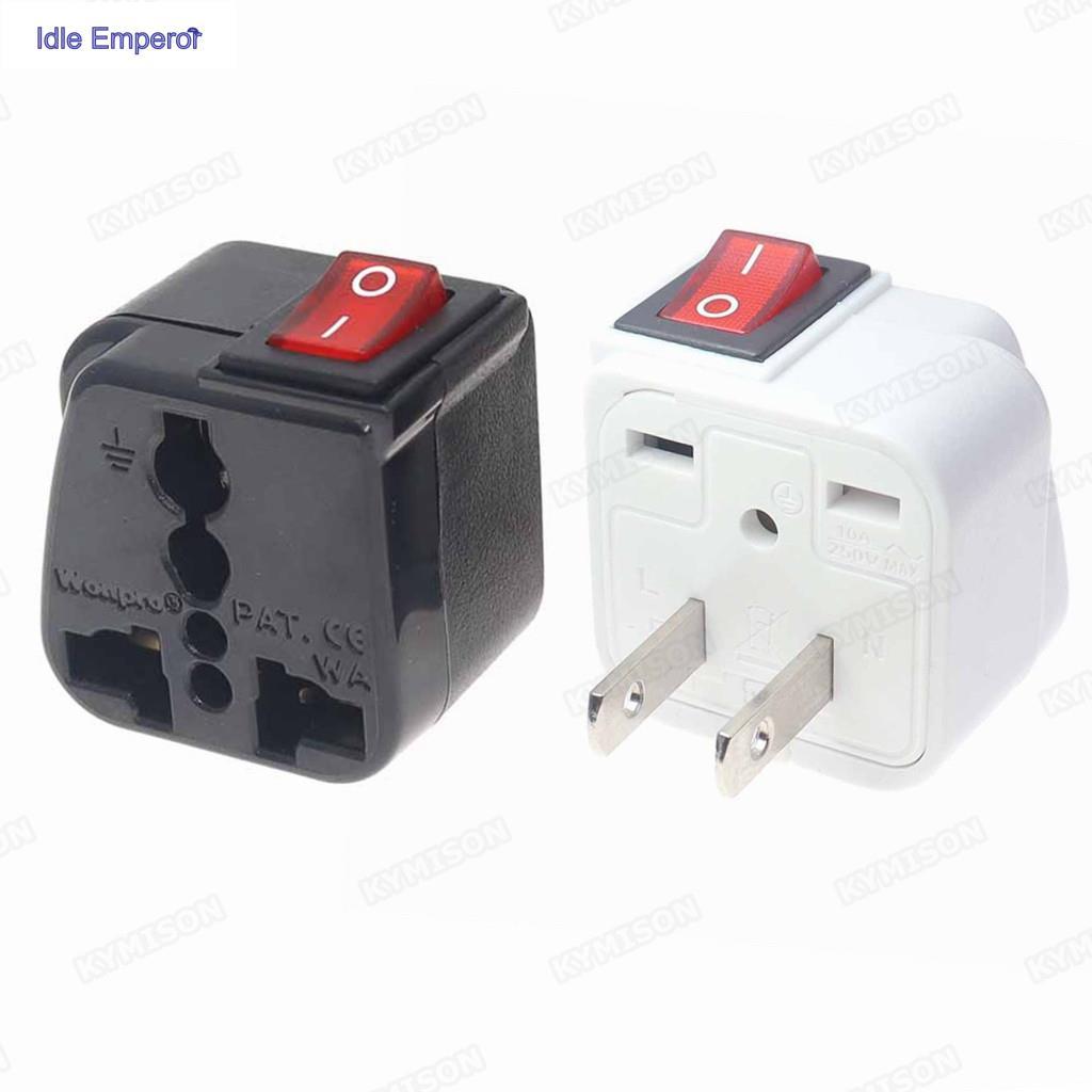 Wonpro อะแดปเตอร์แปลงไฟ AC 250V 10A เป็นปลั๊ก US สําหรับเดินทาง