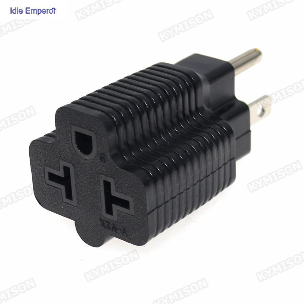 [4-in-1]15 Amp ปลั๊ก AC ในครัวเรือน 20 Amp T Blade อะแดปเตอร์หญิง, Nema 5-15P ถึง 5-20R,5-15P ถึง 6-