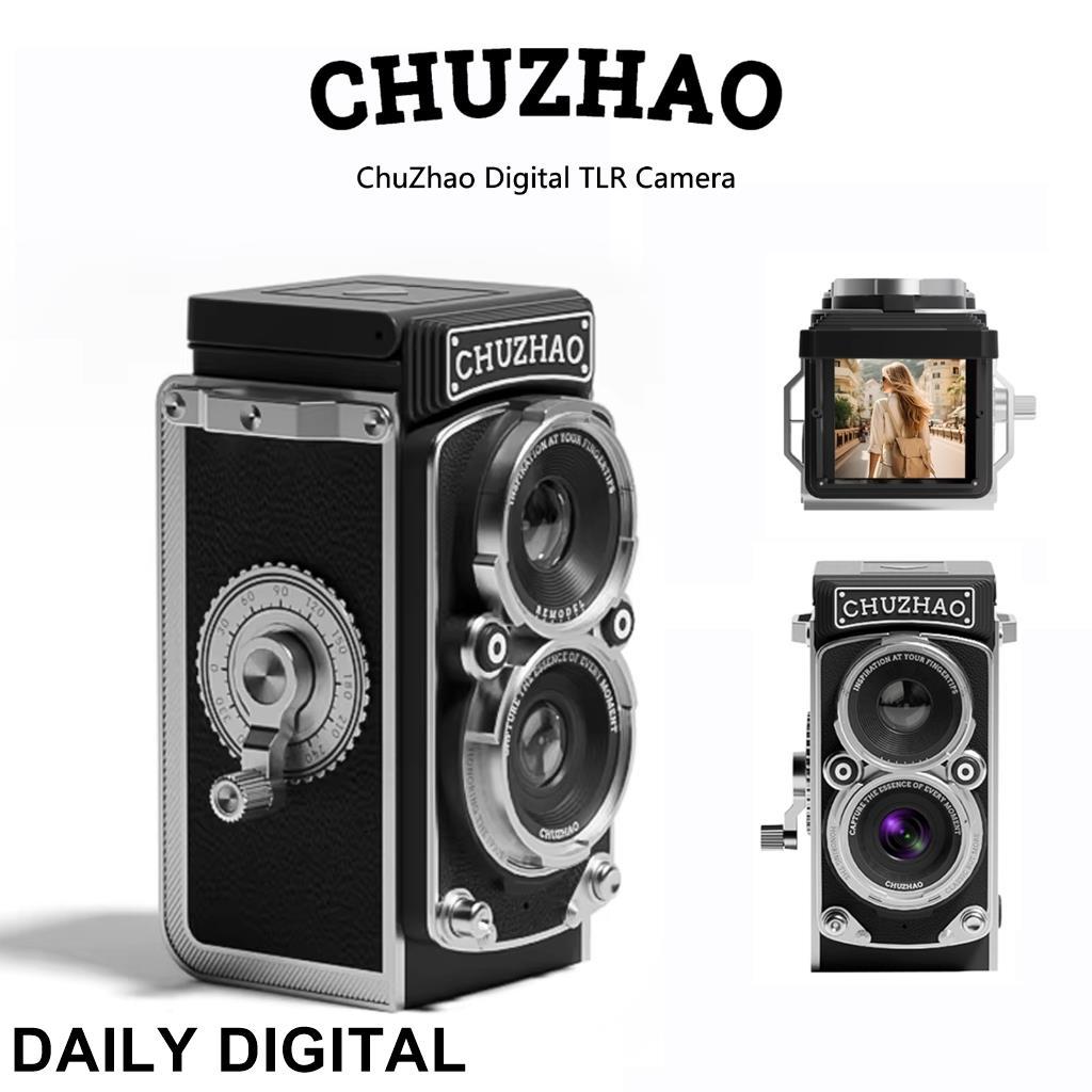 Chuzhao Digital TLR กล้องจําลอง Dual-Reverse Digital Camera Retro ccd High-Definition Student Entry 