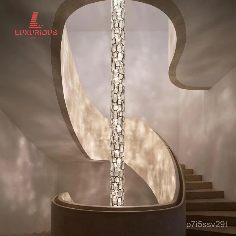 Artistic Staircase Chandelier Light Luxury Luxury Villa Creative Decorative Lamp Hotel Duplex Floor 