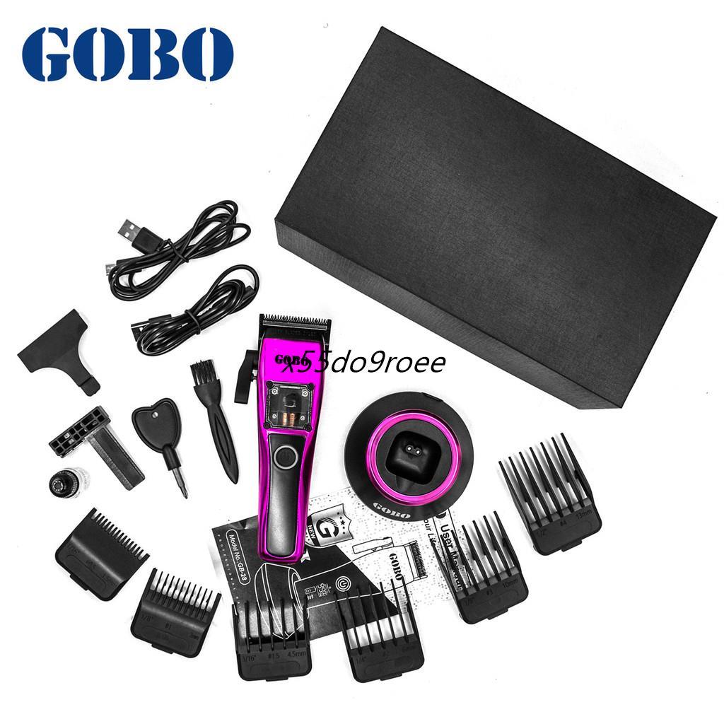 Gobo Upgraded Vector Motor ร้านทําผมมืออาชีพปัตตาเลี่ยนผมฝาครอบโลหะพร้อมฐานชาร์จ