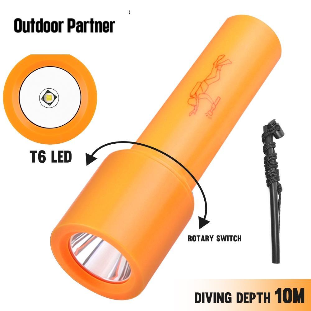 D115 ไฟฉายดําน้ําแบบพกพา 800LM T6 ไฟ LED 60G ไฟฉาย IPX8 กันน้ํา 200M ตกปลาโคมไฟดําน้ํา
