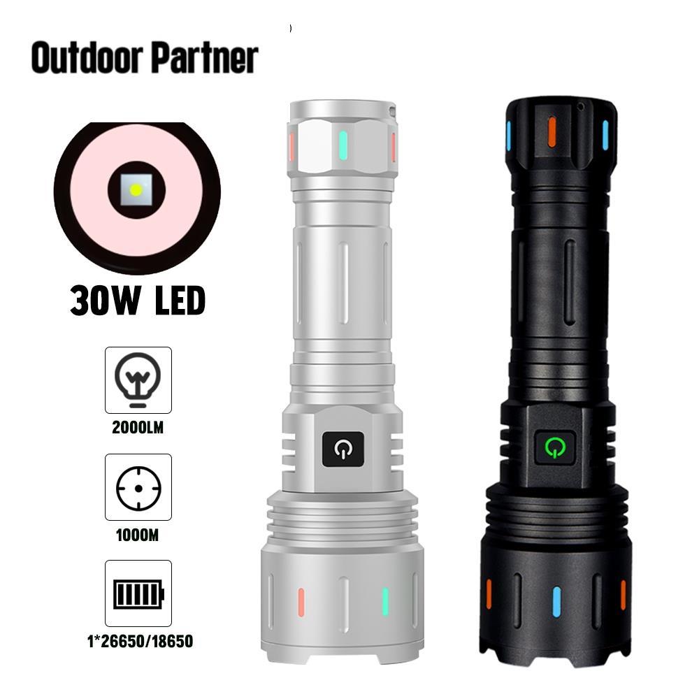 JF023 ไฟฉายเลเซอร์ LED 5800LM IPX5 กันน้ํา ชาร์จ USB สําหรับกลางแจ้ง