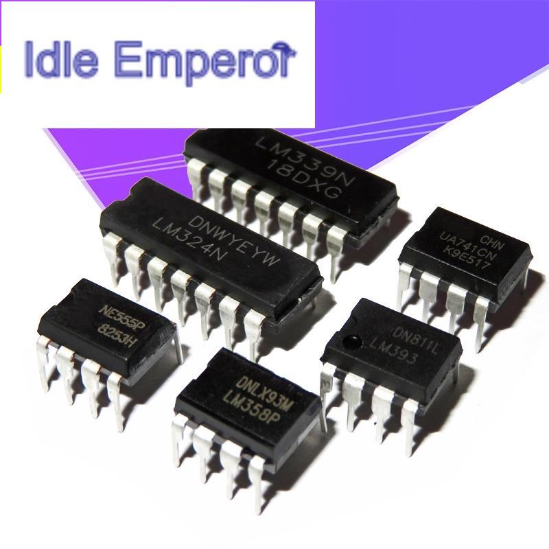 วงจรเครื่องขยายเสียง UA741 LM324 LM393 LM339 NE555 LM358 DIP LM358N LM324N LM339N LM393N NE555P UA74