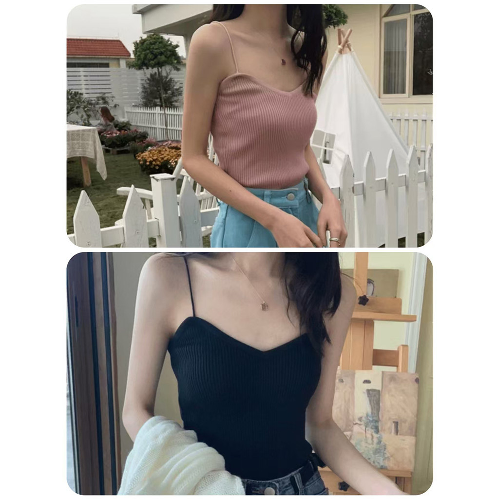 เสื้อสายเดี่ยวแฟชั่น ดีไซน์เก๋ ดูแพง ใส่เที่ยวได้