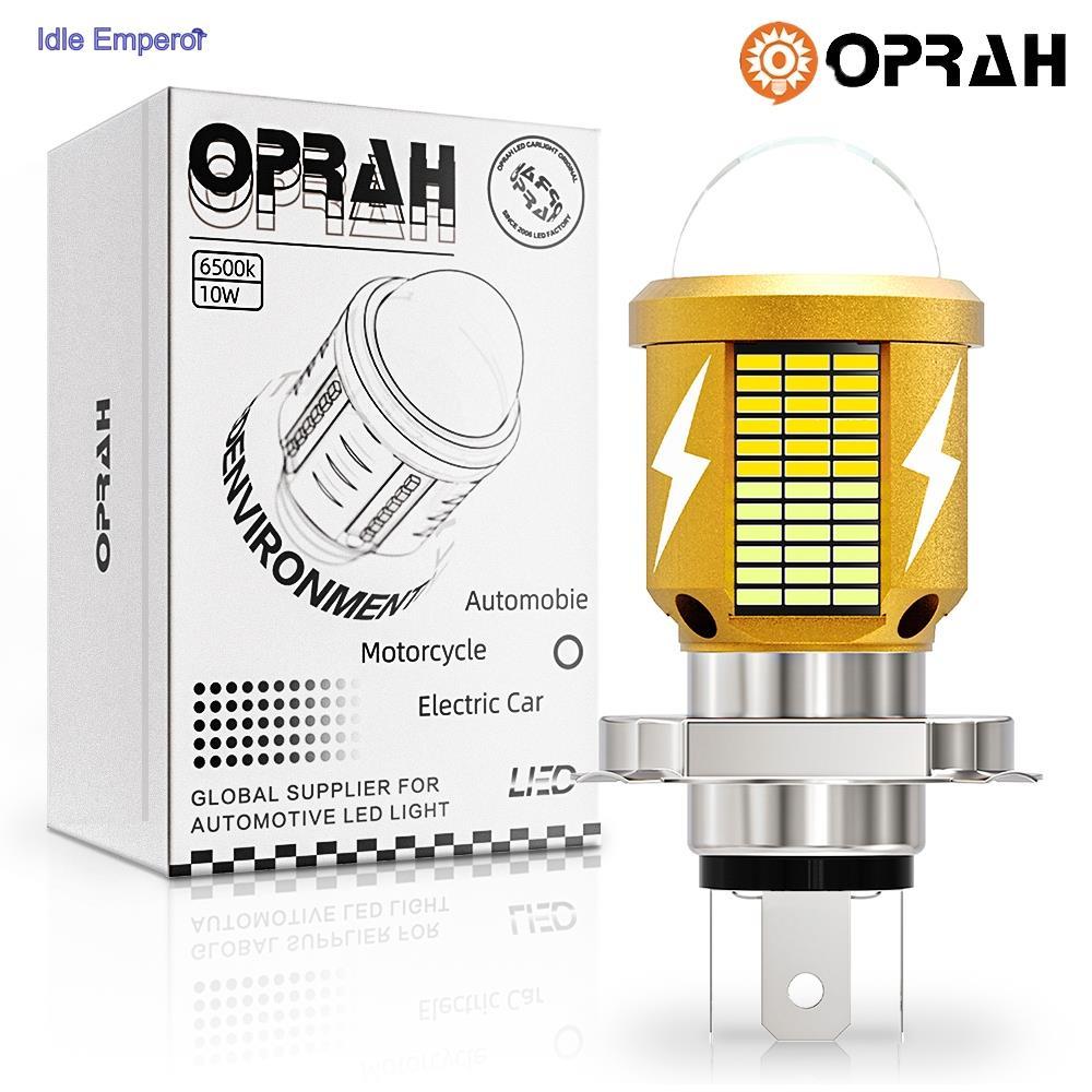 [8000LM] หลอดไฟหน้ารถจักรยานยนต์ H4 H6 BA20D LED 12V-80V สองสี