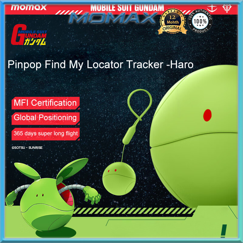 Momax Mobile Suit Gundam Limited Edition Pinpop Find My Locator Finder Security Smart Tracker