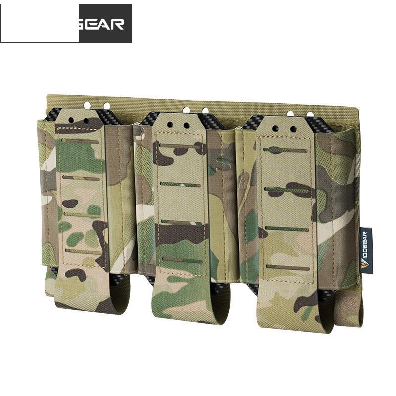 ยุทธศาสตร์ Triple 556 Mag Pouch มัลติฟังก์ชั่น MOLLE ทนทานยุทธศาสตร์ 556 Mag Holder 35136