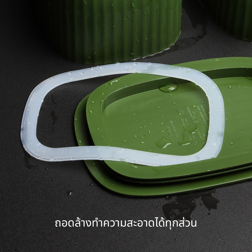 Baitong Food Box 0.7 & 1L กล่องอาหาร กล่องข้าว Lunch Box ดีไซน์ ใบตอง Qualy (ควอลี่) - รูปที่ 4