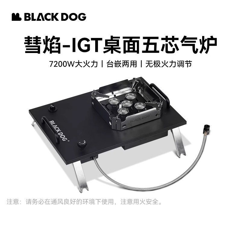 BLACKDOGIGT Stove Camping High Heat Stove Foldable Windproof Gas Outdoor Table Unit Stove Gas Stove 