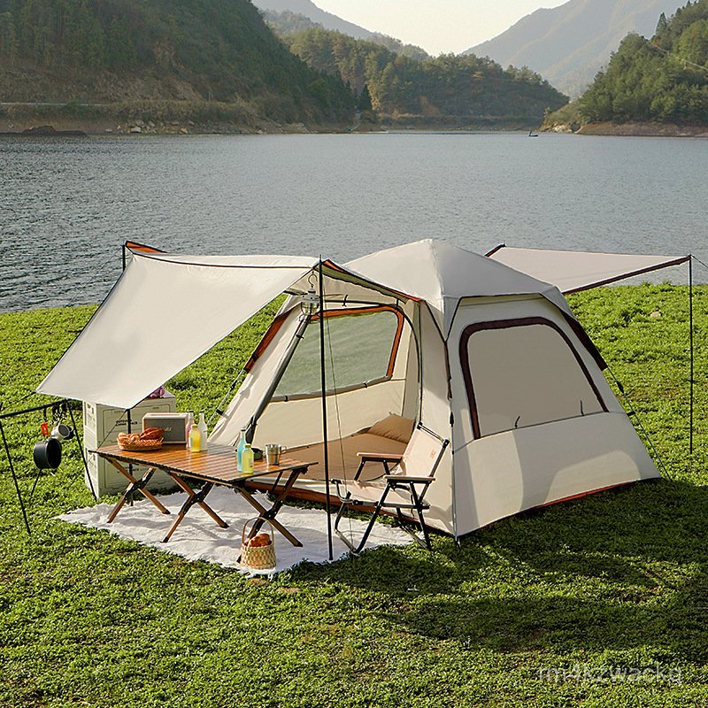 New Canopy Tent Outdoor Canopy Integrated Convenient Automatic Two-in-One Rainproof Picnic Camping Q