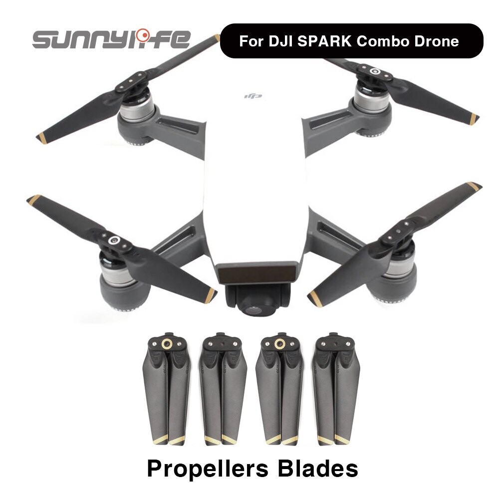 Sunnylife ใบพัดเปลี ่ ยนใบมีดสําหรับ DJI SPARK Combo Drone Quadcopter Quick Release Well-Balanced อุ