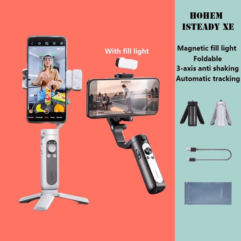Hohem iSteady XE ขาตั้งกล้องโทรศัพท์มือถือ 3 แกน vlog PTZ สําหรับเซลฟี่ ไลฟ์สด