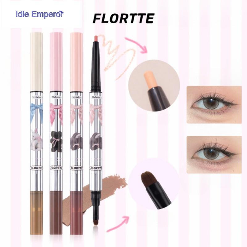 FLORTTE อายไลเนอร์ ดับเบิ้ลเอนด์ คอนทัวร์ เพิ่มความสว่าง ไฮไลท์ ปากกาแชโดว์