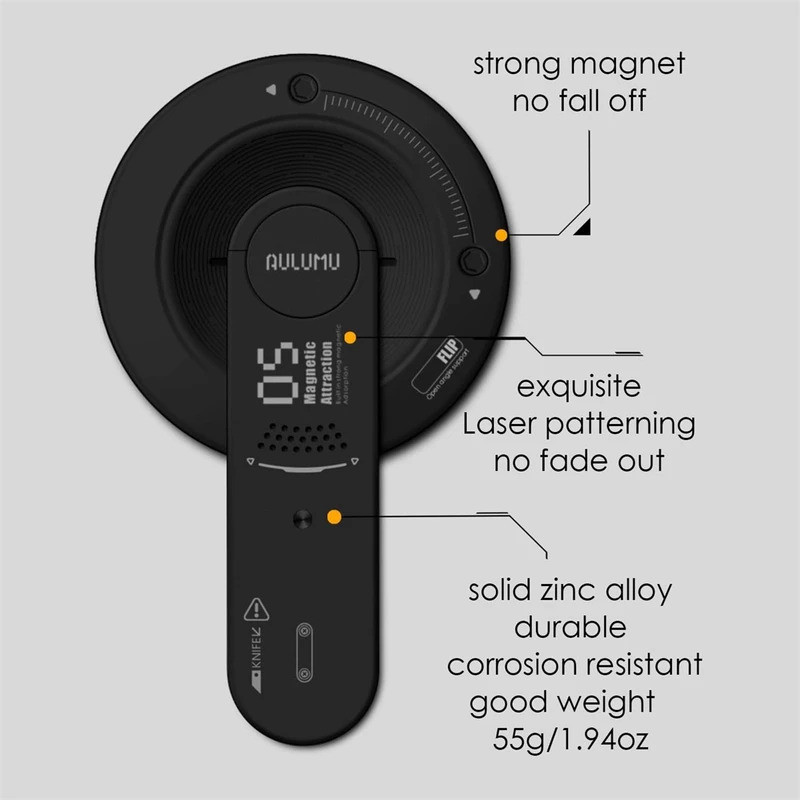 Aulumu G05 4-in-1แม่เหล็กโทรศัพท์ยืนจับเข้ากันได้กับที่ถอดออกได้360 ° ปรับโทรศัพท์ขาพร้อมกล่องที่เปิ