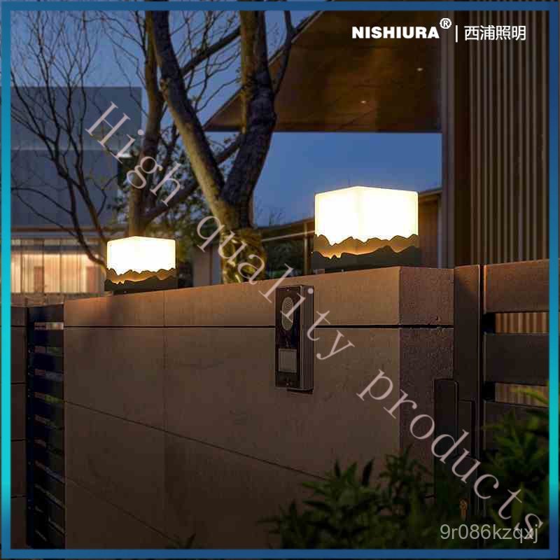 New Chinese Style Pillar Head Lamp Villa Fence Gate Pillar Lamp Outdoor Fence Lamp Courtyard Wall Pi