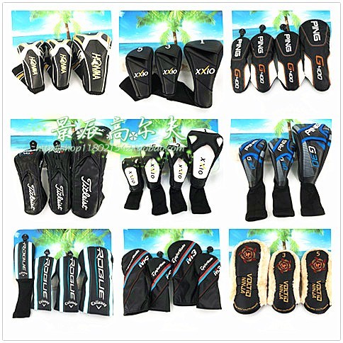 [GOLF Club COVERS] พร้อมส่ง ปลอกคลุมหัวไม้กอล์ฟ หลายสไตล์ ฝาครอบป้องกันขาไก่ แบบไม้พิเศษ 1 ชิ้น q9U6
