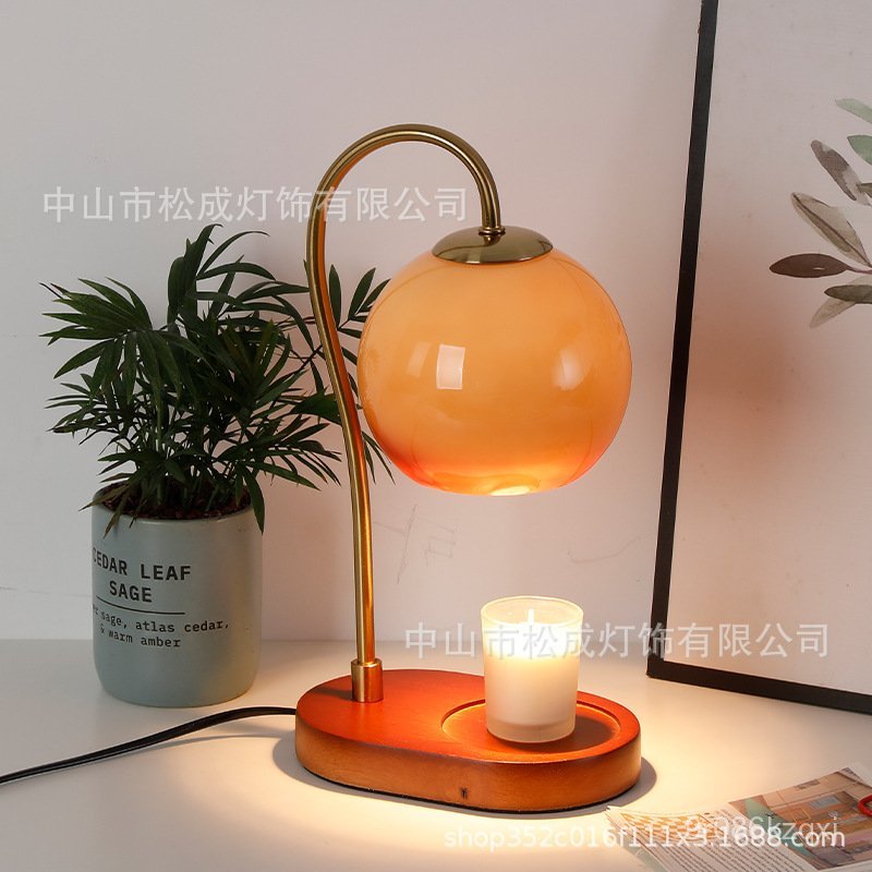 Lily of the Valley Aromatherapy Lamp Wax Melting Lamp French Retro Bedroom Bedside Lamp Home Decor A