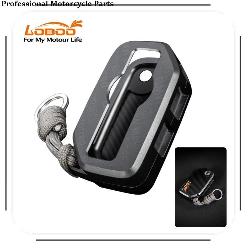 LOBOO XHK081 เคสกุญแจเหมาะสําหรับ BMW กุญแจรถจักรยานยนต์ CNC เทคโนโลยีเครื่องจักรกล