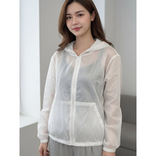 เสื้อกันแดดผู้หญิง ผ้าไอซ์ซิลค์ แบบบางพิเศษ ระบายอากาศดี