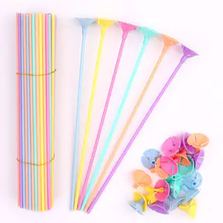 100pcs Party ก้านลูกโป่งยาง PVC แบบหนา และหนา ขนาด 40 ซม. สําหรับตกแต่งปาร์ตี้