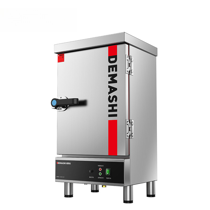 ตู้หม้อนึ่งข้าวสแตนเลสอุตสาหกรรม เครื่องนึ่งอาหารขนาดใหญ่ ตู้นึ่งซาลาเปาและหมั่นโถวพร้อมรถเข็น RYM6