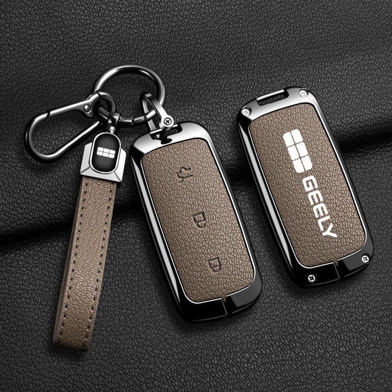 Geely EX5 เคสกุญแจรถเหมาะสําหรับ Geely EX5 2024 2025 ฝาครอบกุญแจ Geely Remote Key Case พวงกุญแจ
