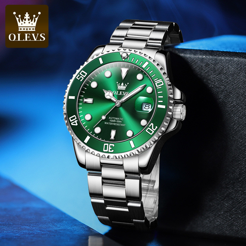 Oris watch Green Submariner fully automatic mechanical watch, luminous, waterproof, Lux men's watch