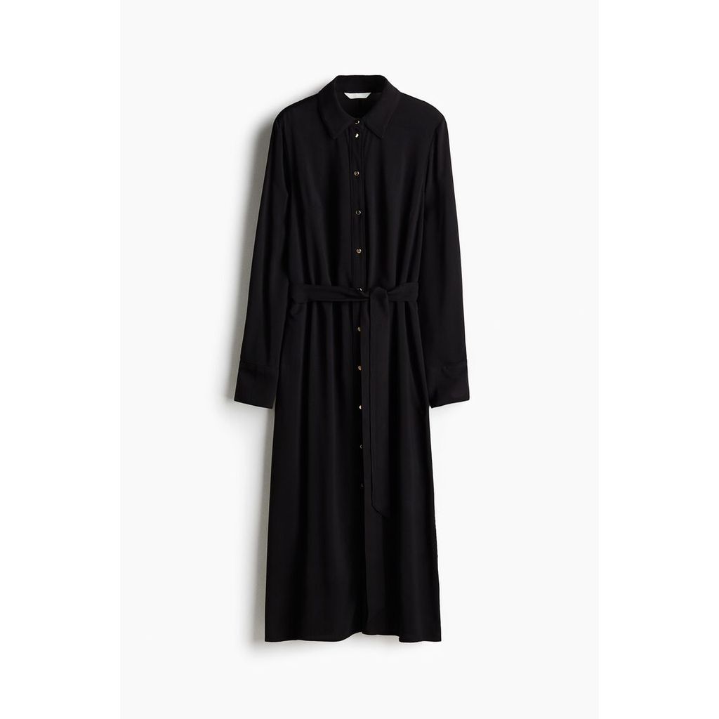 H&M(เอชแอนด์เอ็ม) เดรสเชิ้ตที่มีเข็มขัดผูกเอว Women Tie-belt shirt dress 1305056_1