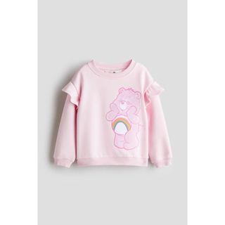 H&M(เอชแอนด์เอ็ม) สเวตเชิ้ตพิมพ์ลายแต่งระบาย Girls Frill-tri…