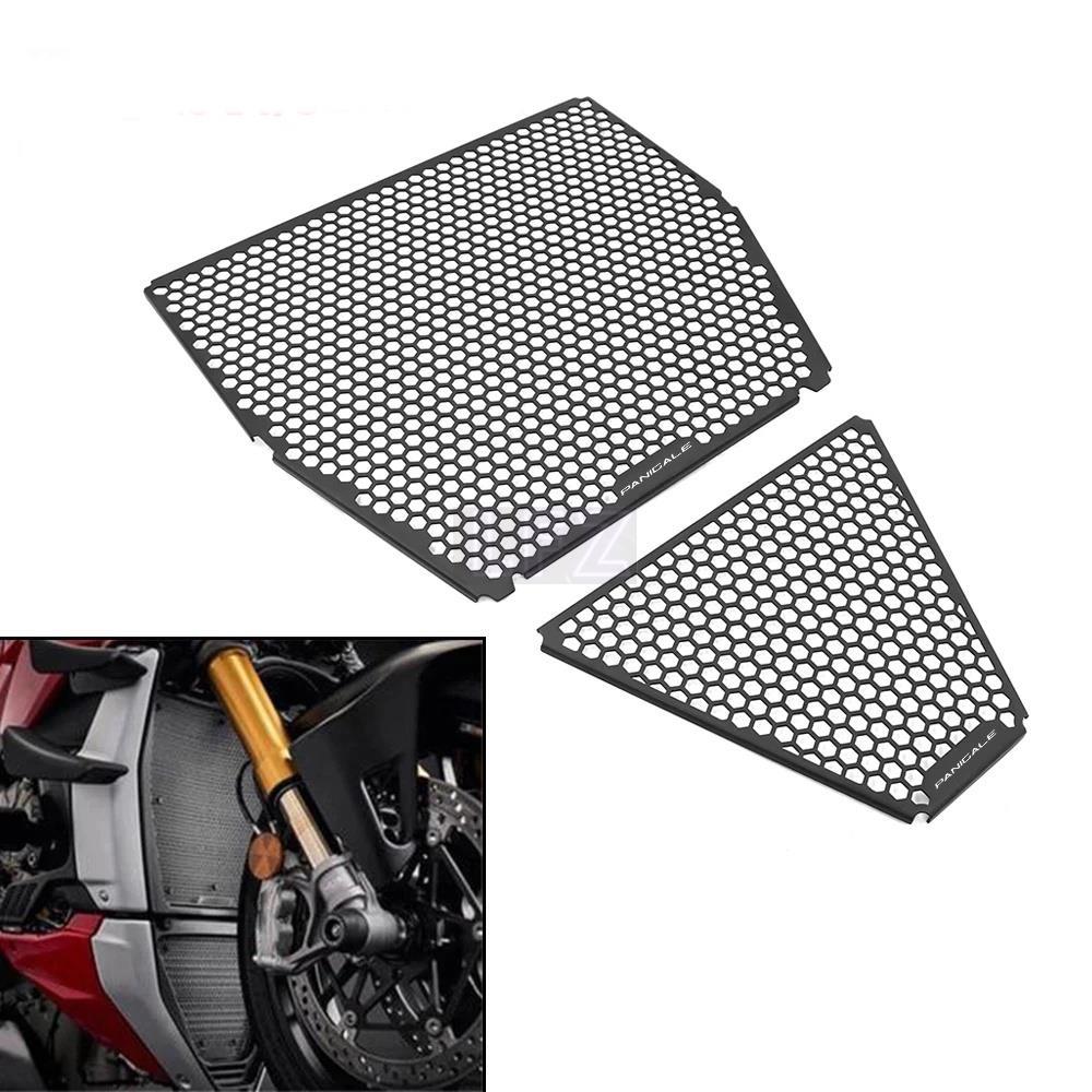 หม้อน้ํารถจักรยานยนต์ Grille Guard Cover Protector สําหรับ Ducati Panigale V4 S Panigale V4 R V4R V4