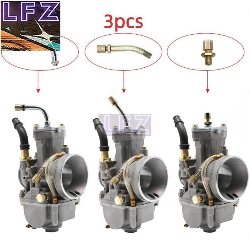 3pcs 90 Degree PWK Carburetor Elbow Tube Throttle Cable Adjusting Screw for PHBG 17.5 19 21 Carburet