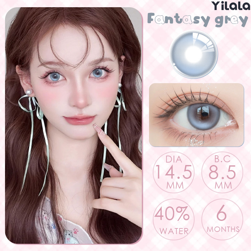 【COD】Yilala【ค่าสายตา ปกติ~-4.50】คอนแทคเลนส์สายตาสั้นรุ่นใหม่ เลนส์แต่งหน้าแบบ 6 เดือน ขนาด 14.5 มม. ตาใหญ่