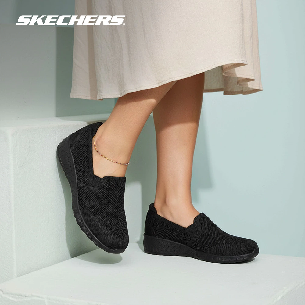 Skechers สเก็ตเชอร์ส รองเท้าผู้หญิง Women Active Up-lifted Lavish Layer Shoes - 100468-BBK Air-Cooled MF