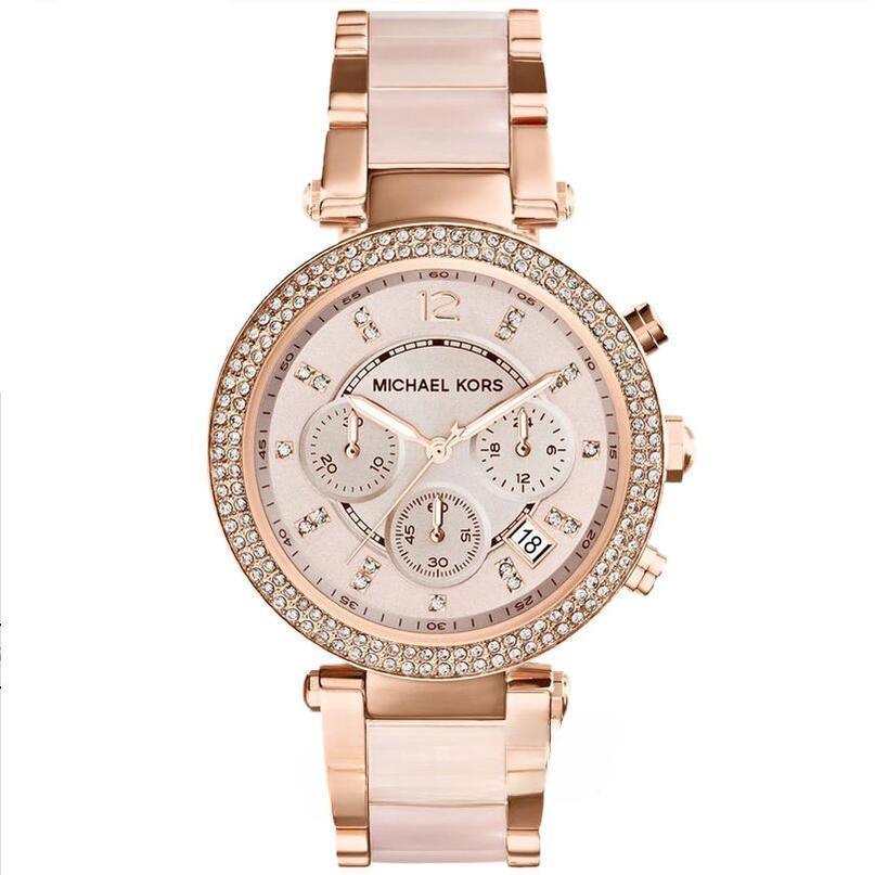 Michael Kors classic women's rose gold bracelet quartz watch birthday gift for honey MK5896