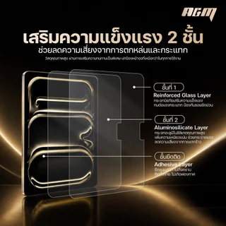 A&M ฟิล์มกระจก iPad air8 gen11 gen12 ขอบโค้ง 2.5D HD กันกระแทก pro11 2025 กันรอยขีดข่วน พรีเมี่ยมair 7 6 gen10 gen9 film