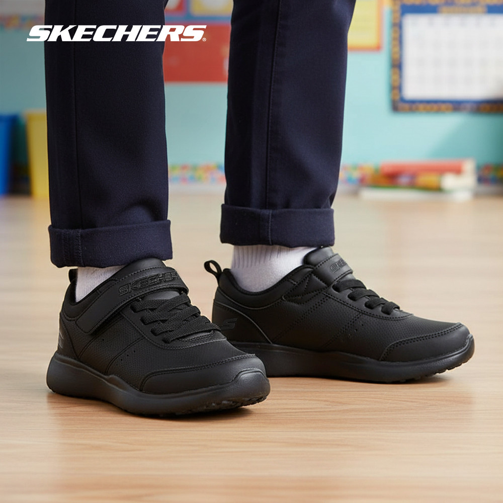 Skechers สเก็ตเชอร์ส รองเท้านักเรียนเด็กผู้ชาย Boys Uno Lite 2.0 Back To School Shoes - 417016L-BBK (latest) (BTS)