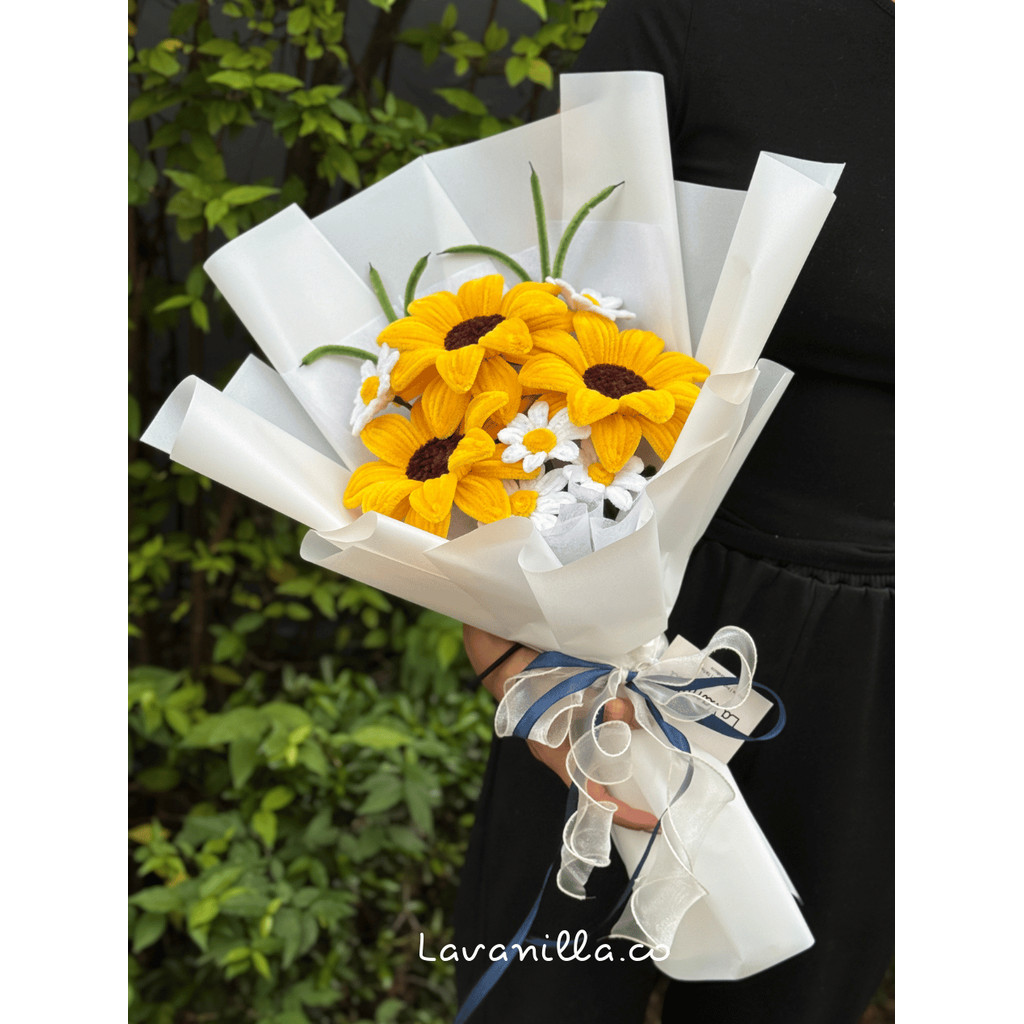 [มีส่งด่วน] ช่อดอกทานตะวัน ช่อดอกไม้กำมะหยี่ ขนาด55cm.
