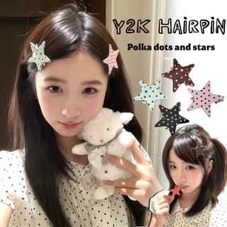 กิ๊บติดผม กิ๊บหนีบผม hair clip สไตล์เกาหลี ins น่ารัก y2k ใหม่ สีพาสเทล ลายจุด ดาว COD