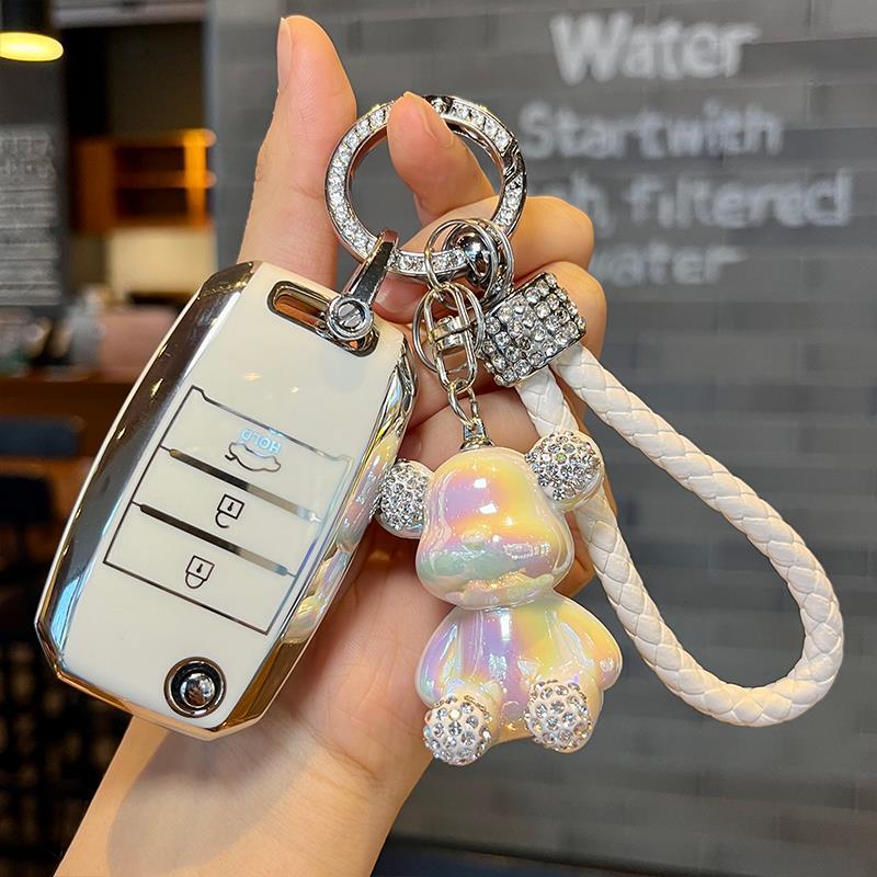 Tpu ฝาครอบกุญแจรถอุปกรณ์เสริมสําหรับ KIA Carnival Sedona Grand Carnival K3 K4 K5 KX57 Shell Fob Key 