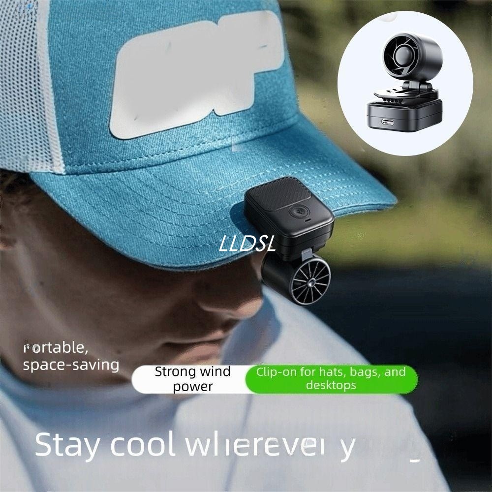 Hat Clip Fan 3 Speeds Type-C Charge Cooling Clip Fan Mini Rechargeable Multi-Directional Portable Sm